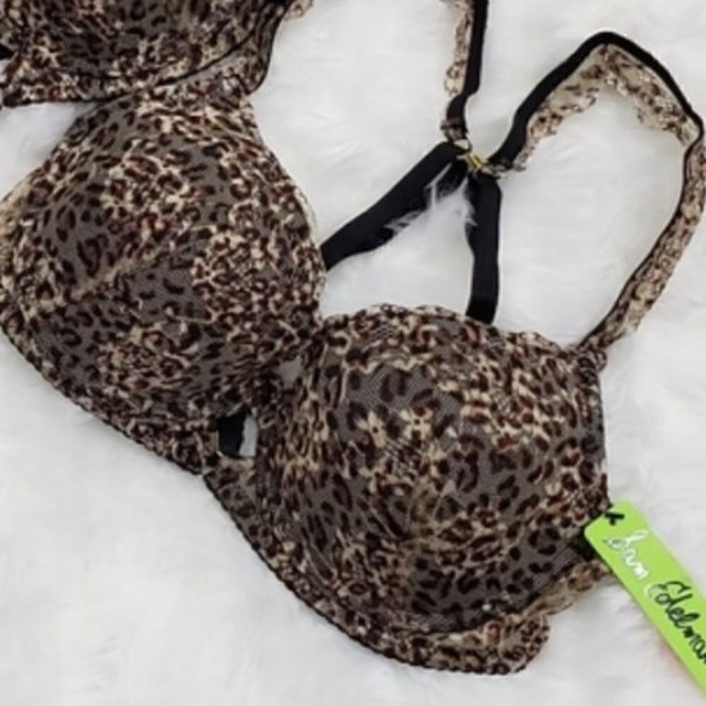 ‎Sam Edelman Adjustable Cheetah Print Bra - Picture 2 of 10